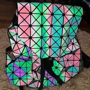 Geometric Reflective BackPack/Book bag